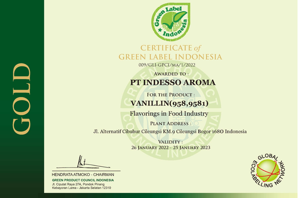 Indesso Receiving The Indonesian Green Label Gold Certification from the GPCI