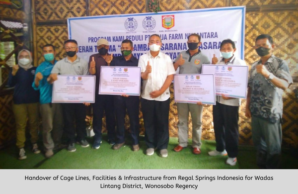 Regal Springs Indonesia Provides 30 Cage Lanes and Facilities & Infrastructure for Wadas Lintang District